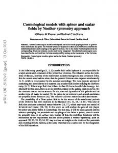 Cosmological models with spinor and scalar fields by Noether ...