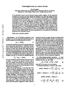 Cosmological term as a source of mass