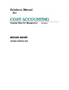 COST ACCOUNTING