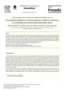 Cost-benefit Evaluation of Remote Inspection of Offshore Wind Farms ...