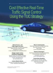 Cost Effective Real-Time Traffic Signal Control Using the TUC Strategy