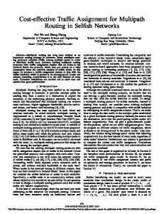 Cost-Effective Traffic Assignment for Multipath Routing in Selfish ...