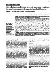 Cost effectiveness of adding magnetic resonance ... - Europe PMC