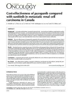 Cost-effectiveness of pazopanib compared with sunitinib in metastatic ...