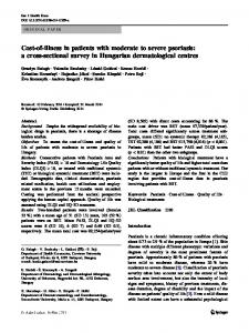 Cost-of-illness in patients with moderate to severe