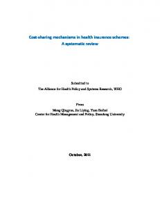 Cost-sharing mechanisms in health insurance schemes: A ...