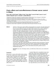 Costs, effects and costeffectiveness of breast ... - Wiley Online Library