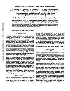 Coulomb gap in a model with finite charge transfer energy