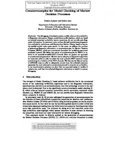 Counterexamples for Model Checking of Markov ... - Semantic Scholar