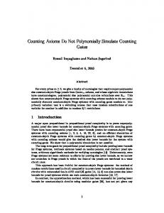 Counting Axioms Do Not Polynomially Simulate