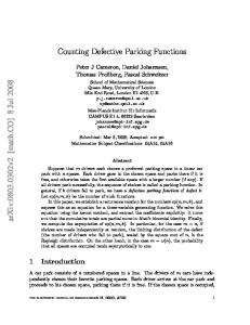 Counting Defective Parking Functions