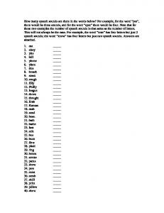 Counting speech sounds