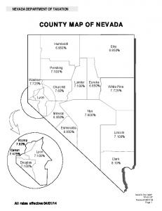 COUNTY MAP OF NEVADA - Nevada Department of Taxation