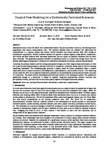 Coupled Flow Modelling for a Geothermally ...