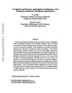 Coupled oscillators, entangled oscillators, and Lorentz-covariant ...