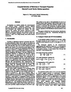 Coupled Solution of Boltzmann Transport Equation Maxwell's and ...