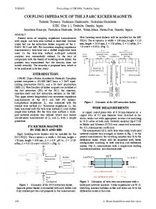 Coupling impedance of the J-PARC kicker magnets - CERN