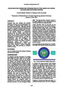 COUPLING STRATEGIES FOR COMBINED SIMULATION ... - IBPSA