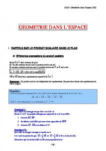 Cours TS : produit scalaire