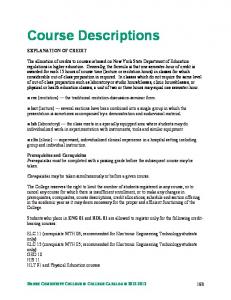 Course Descriptions