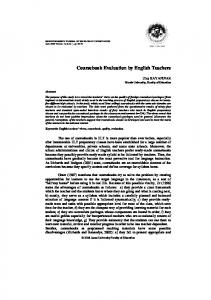 Coursebook Evaluation by English Teachers