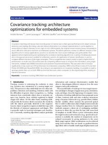 Covariance tracking: architecture optimizations for ... - Springer Link