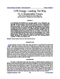 CPS Energy - The Clute Institute