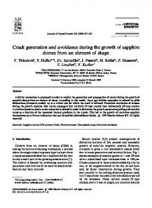 Crack generation and avoidance during the growth of sapphire domes ...