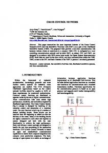 CRANE CONTROL NETWORK 1. INTRODUCTION