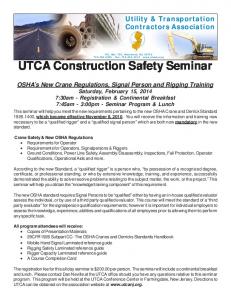 crane standard signaling & rigging - UTCA