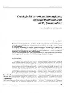 Craniofacial cavernous hemangioma: succesful treatment with