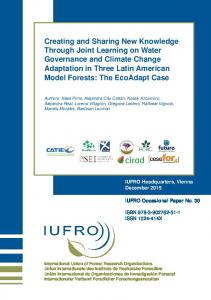 Creating and Sharing New Knowledge Through Joint ... - IUFRO