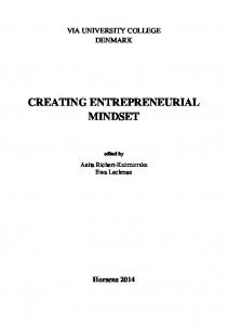 creating entrepreneurial mindset