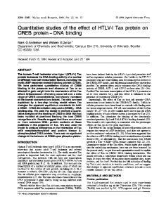 CREB protein -DNA binding - BioMedSearch