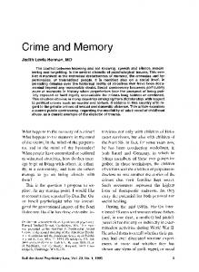 Crime and Memory - Semantic Scholar