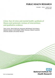 Crime, fear of crime and mental health: synthesis of ...