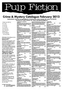 Crime & Mystery Catalogue February 2012 - Pulp Fiction