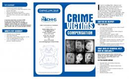 Crime Victims Compensation