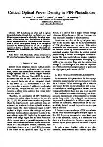 Critical Optical Power Density in PIN-Photodiodes