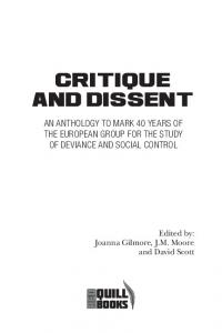 Critique and Dissent