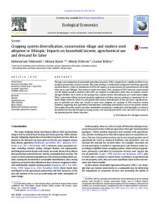 Cropping system diversification, conservation tillage and ... - cimmyt