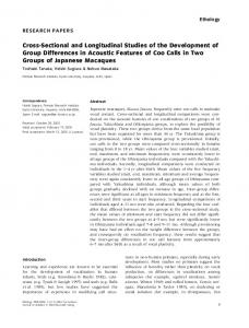 Cross-Sectional and Longitudinal Studies of the ... - Wiley Online Library