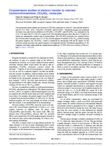 Crossed-beam studies of electron transfer to ... - Semantic Scholar