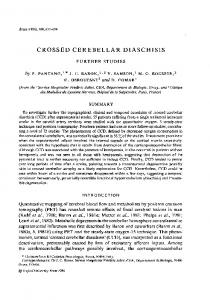 crossed cerebellar diaschisis - Oxford Journals - Oxford University Press