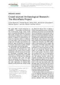 Crowd-sourced Archaeological Research: The ... - UCL Discovery