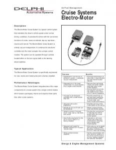 Cruise Systems Electro-Motor