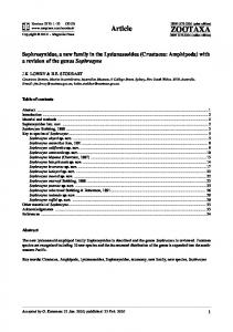 Crustacea: Amphipoda - Semantic Scholar