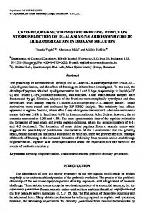 Cryo-bioorganic chemistry: freezing effect on ... - IngentaConnect