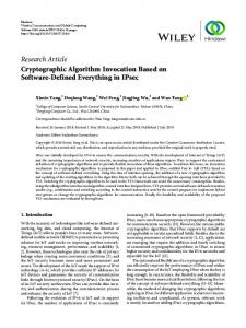 Cryptographic Algorithm Invocation Based on Software-Defined