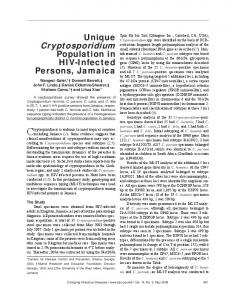 Cryptosporidium - CiteSeerX